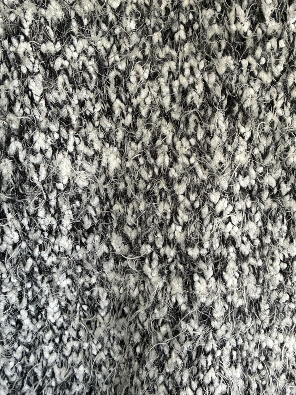 JOA Cozy Marled Gray Fuzzy Grunge Knit Sweater Size S - Picture 7 of 7